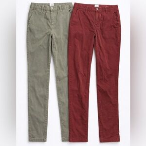 GAP Chino Pants Set of 2 Girlfriend Chino & Standard Cropped Size 0